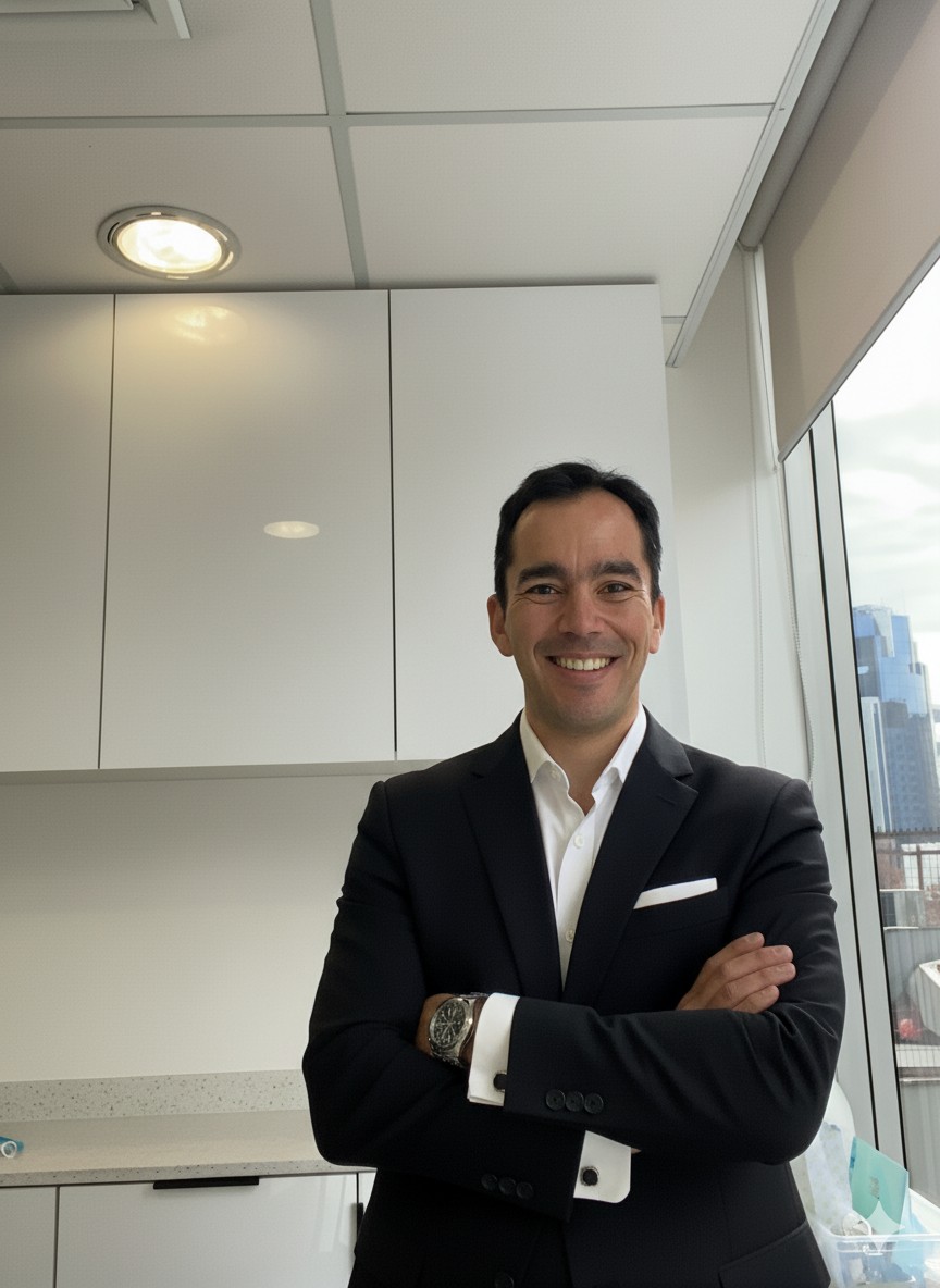Dr. Tomás Vera con paciente